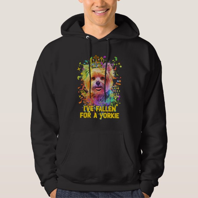 Ive Fallen for a Yorkie  Yorkshire Terrier Humor Hoodie (Vorderseite)