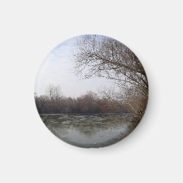 Ive Flussseite im Winter Magnet