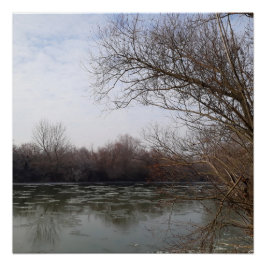 Ive Flussseite im Winter Poster