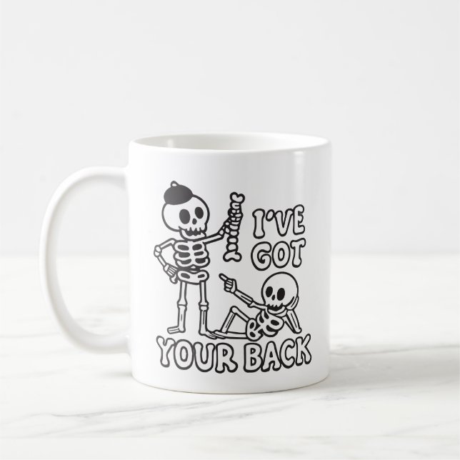 I've got your back funny skeleton kaffeetasse (Links)