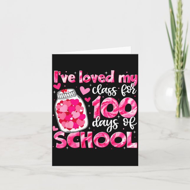 I've Loved My Cl For 100 Days Of School Men Women  Karte (Vorderseite)