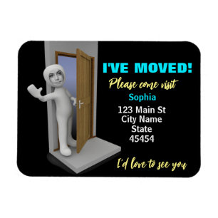 I've Moved, Custom Picture Card, Moving, Magnet