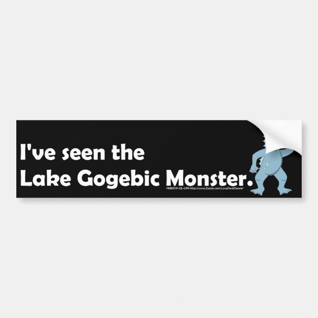 I've Seen The Lake Gogebic Monster.-Bumper Sticker Autoaufkleber (Vorne)
