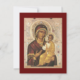 Iveron Icon - Mutter Gottes Symbol Gebet Karte