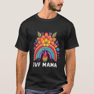 Ivf Mama Eapple Rainbow Ivf Mama Fertilität Surrog T-Shirt