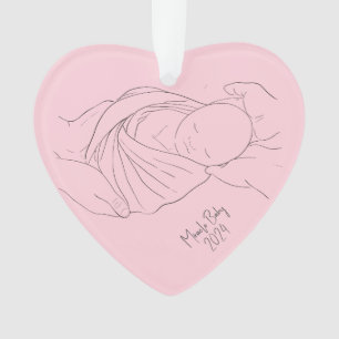 IVF Miracle Baby Simple Girl Rose Ornament