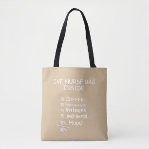 IVF Nurse Fertility Worrier Funny Tote Bag Tasche