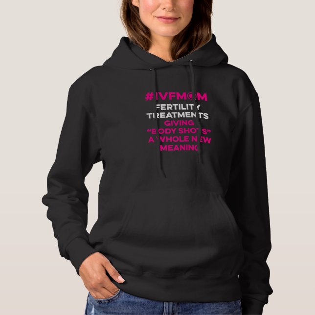 Ivf Survivor Krieger-Mama Shoottransfer Day Infert Hoodie (Vorderseite)