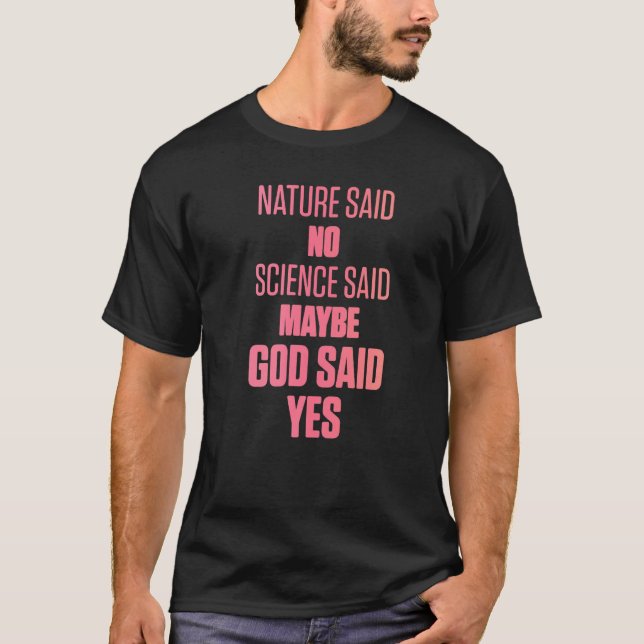 IVF Überlebende Krieger Mama Gott Ja Transfer Tag  T-Shirt (Vorderseite)
