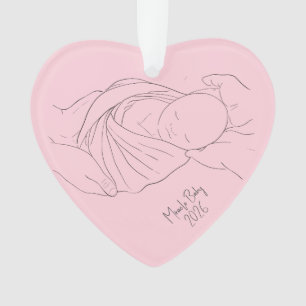 IVF-Wunderbaby-Mädchen Rosa Ornament – Regenbogenb