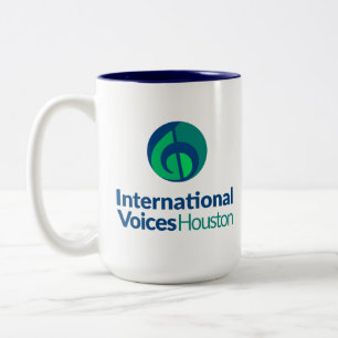 IVH-Logo-Tasse - Zwei Tone - Marine Zweifarbige Tasse