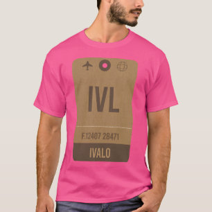 Ivl Ivalo Finland Airline Flughafen Vintage Gepäck T-Shirt