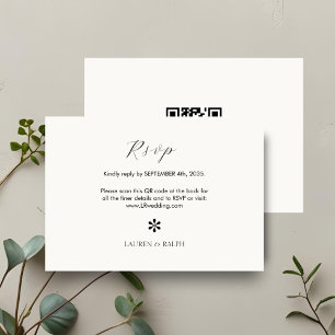 Ivoire Chic QR Code Mariage RSVP