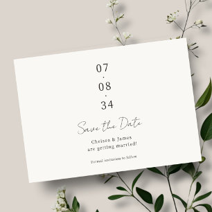 Ivoire Chic Wedding Enregistrer la date Carte po