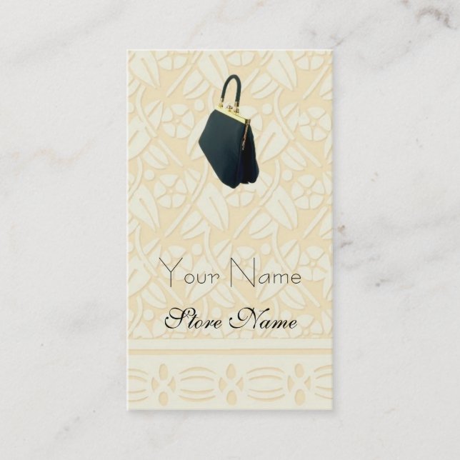 Ivoire modelé avec les cartes de visite noirs de (Devant)