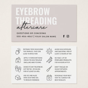 Ivoire moderne Simple Eyebrow Threading Aftercare