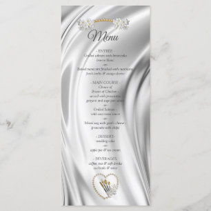 Ivoire, Vert, Bleu, Silk Or & Perles Menu