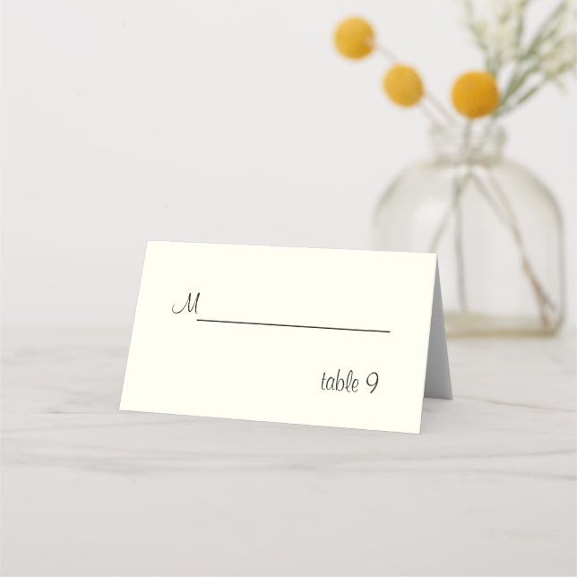 Ivoirien simple chic mariage cartes place (Devant)