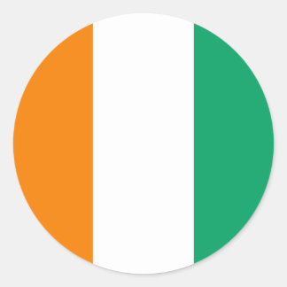 ivorische Flagge, Flagge von Côte d'Ivoire Runder Aufkleber
