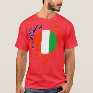 Ivorisches amerikanisches multinationales Patriot  T-Shirt
