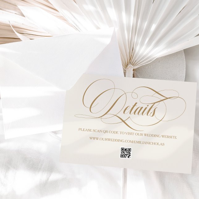 Ivory Black Classic Simple Wedding Begleitkarte (Von Creator hochgeladen)