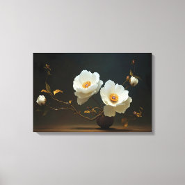 Ivory Bloom Eleganz Leinwanddruck