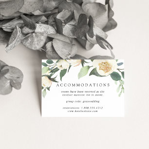Ivory Bloom   Floral Wedding Hotel Unterkünfte Begleitkarte
