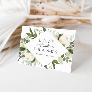Ivory Bloom   Hochzeit von Wasserfarben Dankeskarte