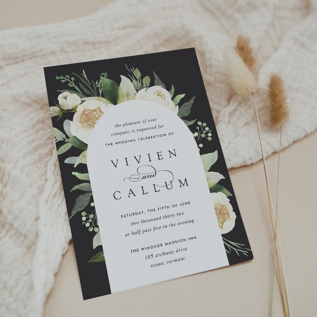 Ivory Bloom | Hochzeitsfeier mit Wasserfarben Einladung (Von Creator hochgeladen)