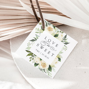 Ivory Bloom   Hochzeitskala "Liebe ist süß" Geschenkanhänger