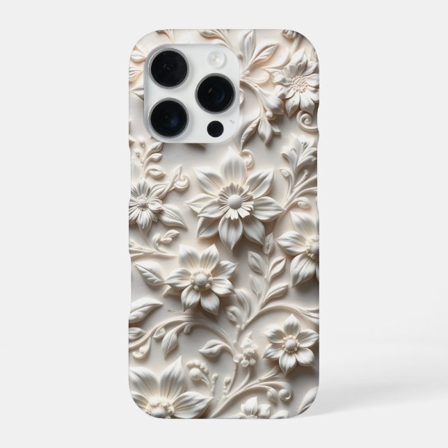 Ivory Bloom iPhone 16 Pro Hülle (Rückseite)