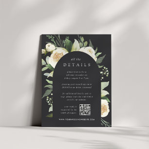 Ivory Bloom   Watercolor Floral Wedding Details Begleitkarte