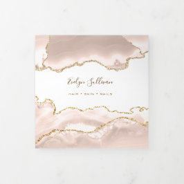 Ivory Blush Agate Trifold Broschüre