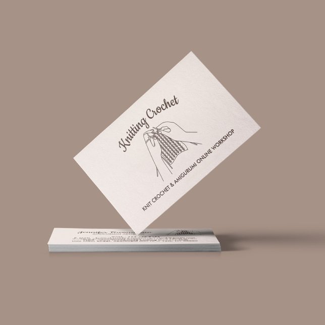 Ivory Blush Handmade Hobby Amigurumi Crochet Stric Visitenkarte (Von Creator hochgeladen)