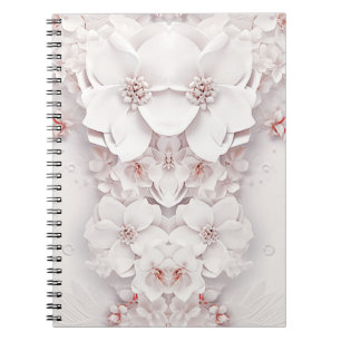 Ivory Blush Pink Blues Notebook Notizblock