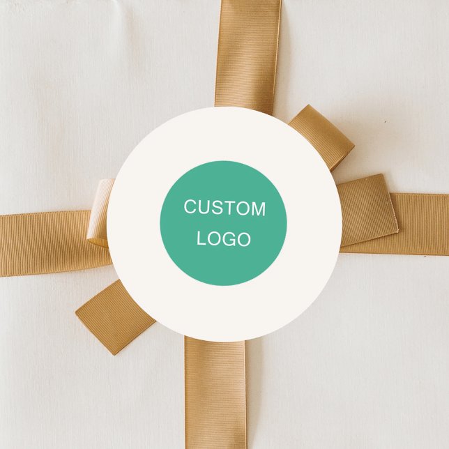 Ivory business company logo runder aufkleber (Von Creator hochgeladen)