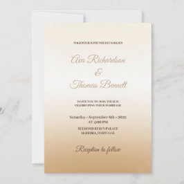 Ivory Champagne Gradient Wedding Einladung