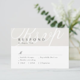 Ivory Classic Élégante Calligraphie Mariage RSVP