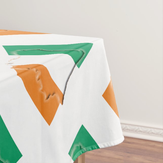 IVORY COAST FLAG MAP Stilvolle, Patriotische Ivori Tischdecke (Beispiel)