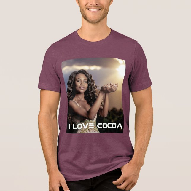 IVORY COAST - I LOVE COCOA Tri-Blend SHIRT (Vorderseite)