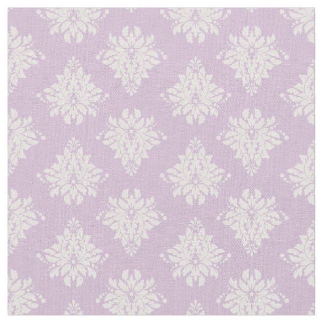 Ivory Damasks on Light Purple Stoff (Nahaufnahme)