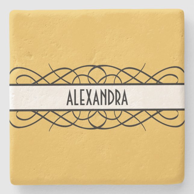 Ivory Deko Blüh Stone Untersetzer (Vorderseite)