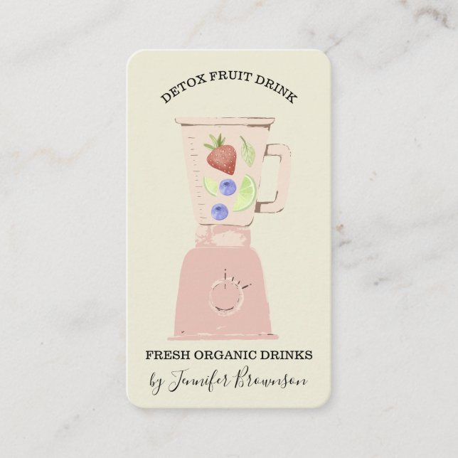 Ivory Detox Frischobst Getränke Mixer Visitenkarte (Vorderseite)