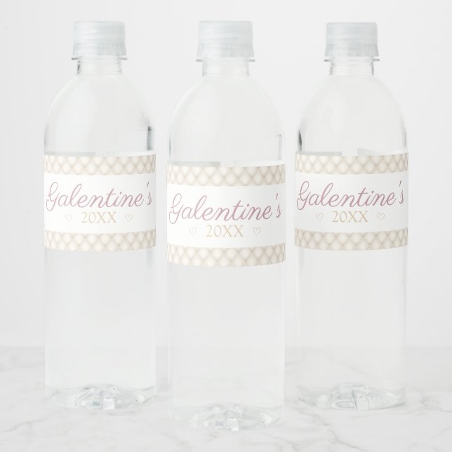 Ivory Diamond Tufting Water Flasche Etikett (Flaschen)