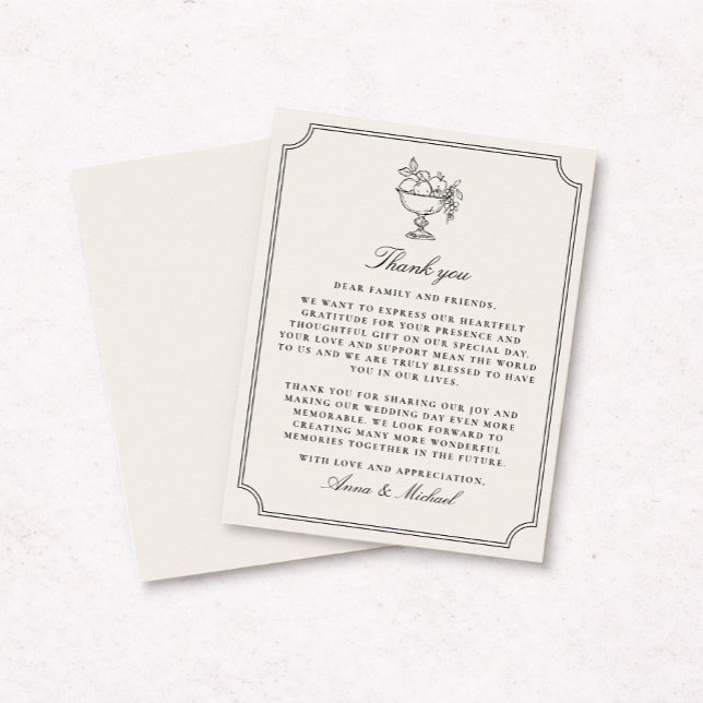 Ivory Double Frame Wedding Thank You Card Save The Date (Von Creator hochgeladen)