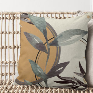 Ivory Earthy Artistic Abstrakt Watercolor Kissen