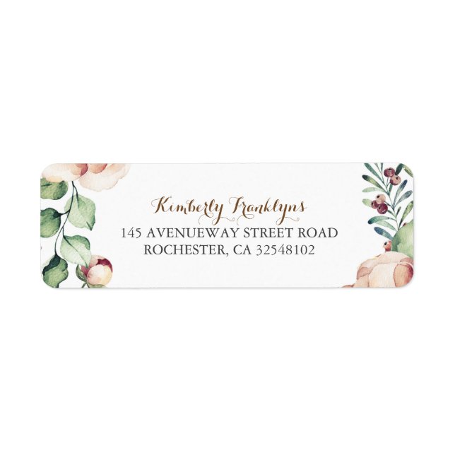 Ivory Floral Watercolor Bouquet Fall Vintag (Vorne)