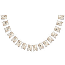 Ivory Flowers Bunting Flag