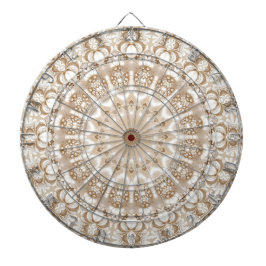 Ivory Flowers Dartboard Dartscheibe