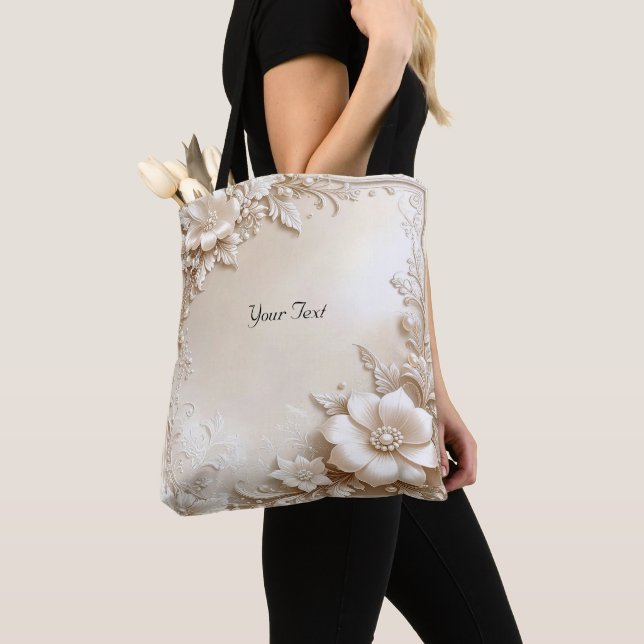 Ivory Flowers Tote Bag Tasche (Von Nahem)